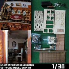 Model Ship Wooden Kit 1/30 Scale Royal Caroline Cabin Interior Decoration Set