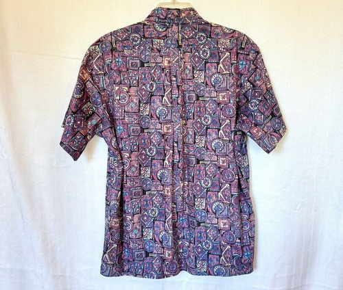 Hilo Hattie Purple Hawaiian Tropical 100% Cotton Short Sleeve Shirt Size XL - Picture 5 of 7