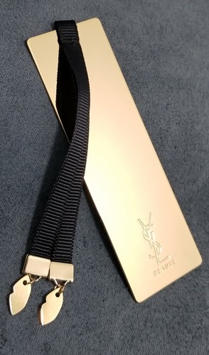 YSL Beaute GWP Lip Bookmark Gold Metal Page Marker NIB - Picture 2 of 9