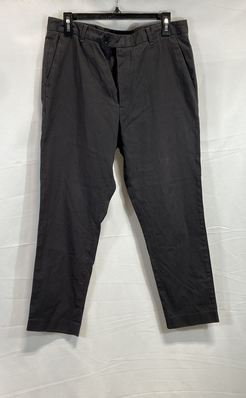 AllSaints Men's Black Kato Trouser Cotton Chino Pants Sz 32