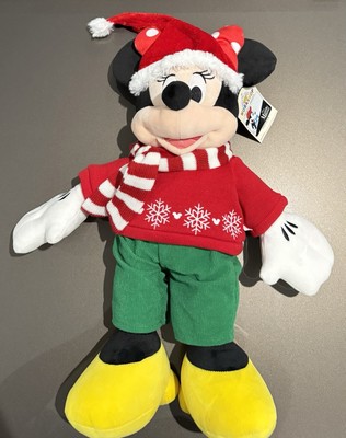 Brand New - Disney's Minnie Mouse Plush w/Christmas Outfit B-A-B