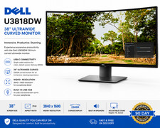 Dell U3818DW Ultrawide 38" Curved Monitor QHD+ IPS HDMI USB-C - PALLET DELIVERY