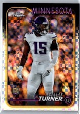 2024 Topps Chrome Football X-Fractor #221 Dallas Turner Rookie RC