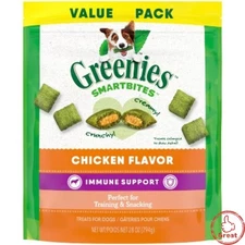 Greenies Smartbites Immune Support Crunchy & Soft Chicken Flavor Adult Dog Tr...