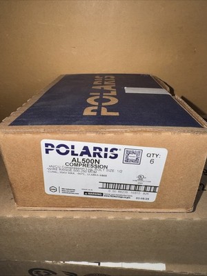 POLARIS AL500N : 1/2'' 2 Hole Compression Lug 1/2 x 1-3/4 _ 1 Box  6ea.