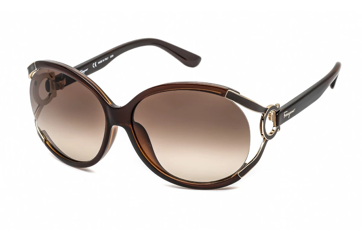 Salvatore Ferragamo Gradient Oval Sunglasses New $275  Black/Taupe Amazon.com: Salvatore Ferragamo Grey gradient Oval Ladies  main image 3
