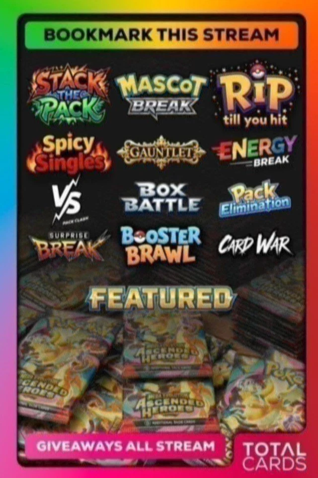 ⭐ Pokemon Cards ⭐ Rip'n'Ship with Carole. Breaks, Mystery Packs,  £1 Starts