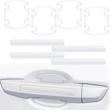 8Pcs 3D Transparent Car Door Handle Scratch Protector, Universal Bowl Side Paint