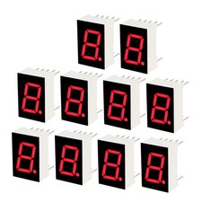 10 x Common Cathode 10 Pin 1 Bit 1.1 x 0.79 x 0.35 Inch 0.55" Red LED Display