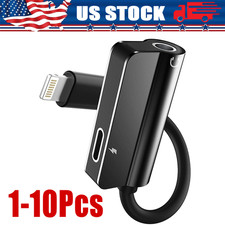 3.5mm Headphone Jack AUX Splitter Adapter and Charger For iPhone12 11 XS X 8 lot