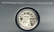 2017 W $100 1 oz 20th Anniversary Platinum Eagle Proof w/COA & OGP 2749.95 per troy oz