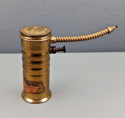 EAGLE No. 66 Brass Finger Pump Oiler Oil Can FLEXIBLE SPOUT Made In USA