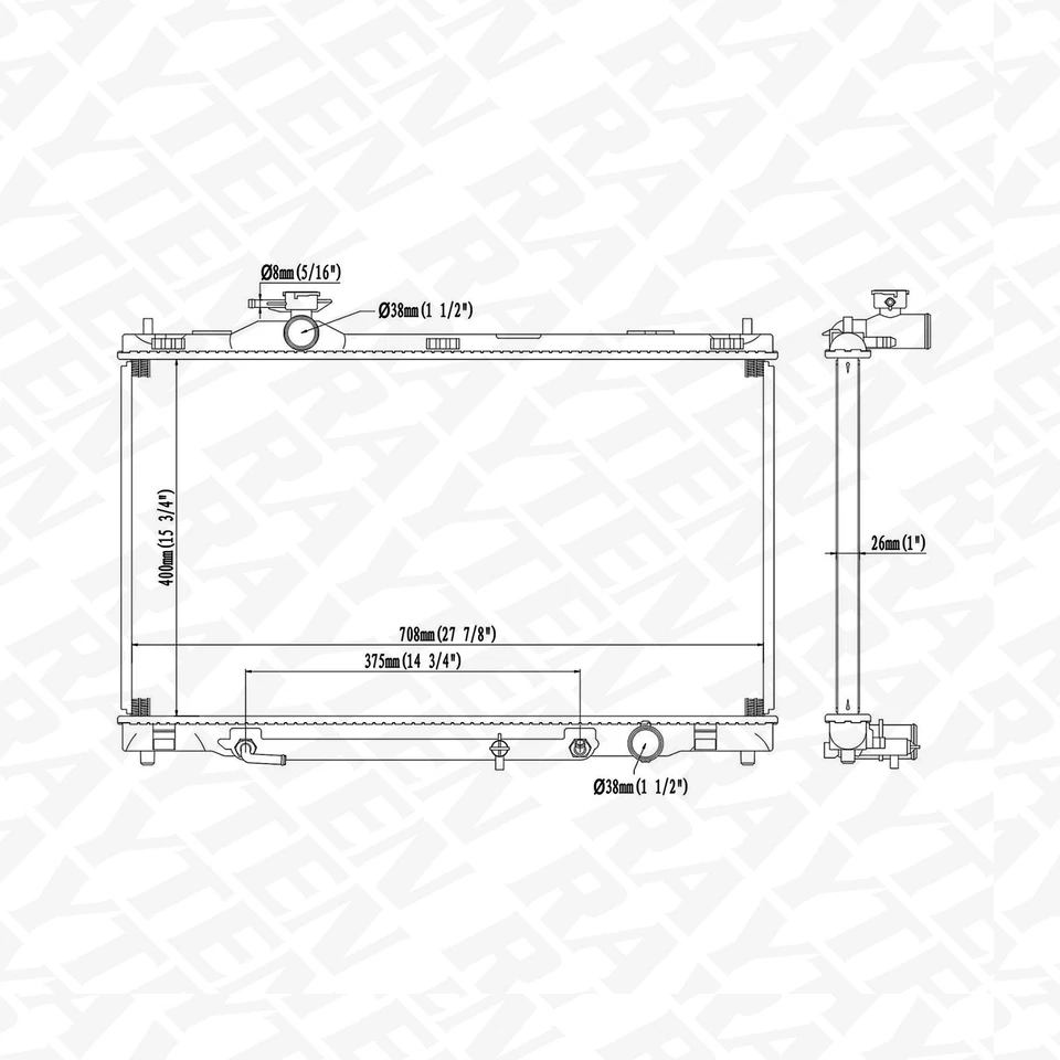 UIU 2781 Aluminium Radiator 1640050340 for 2006 2007 Lexus GS430 4.3L V8 Foto 2 de 4