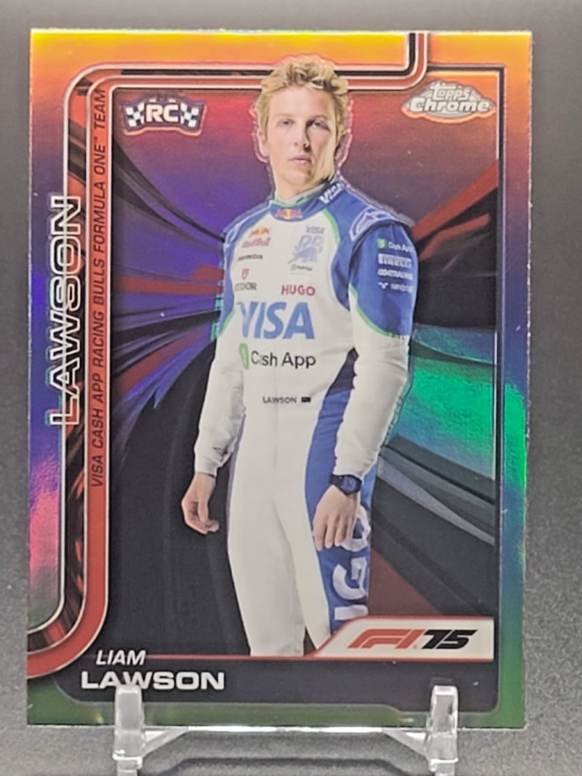 2025 Topps Chrome Formula 1 F1 #11 Liam Lawson (F1 Drivers RC Refractor Portrait