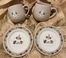 Tokyo Disney Lil RingRing Souvenir Mug & Cup Plate Set Christmas 2025 Japan