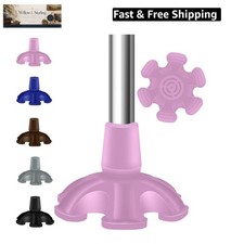 Heavy Duty Rubber Cane Tip - 6 Support Feet, 3/4 inch, Self Standing for Walk...