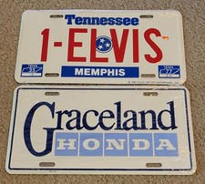 1-ELVIS Commemorative License Plate And Graceland Honda Plate