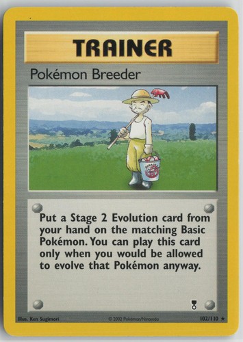 Pokemon Breeder 102/110 Rare Legendary Collection Pokemon Lightly Played
