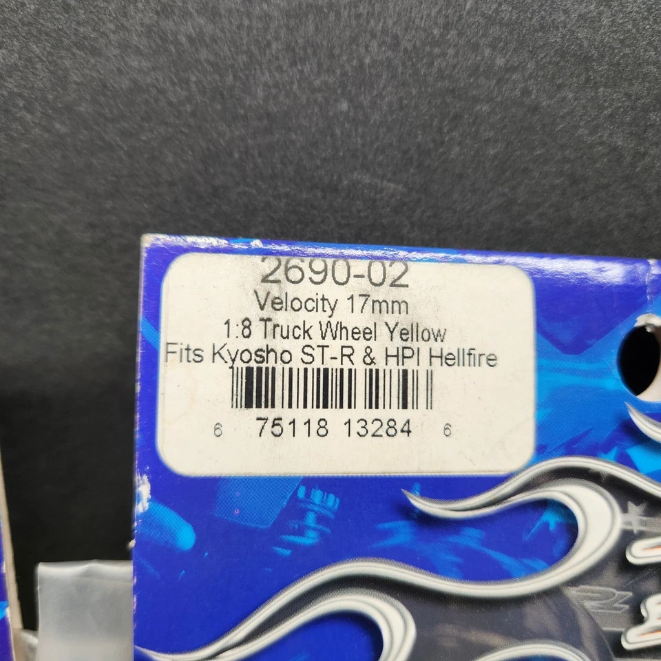 Proline 2690-02 Velocity 17mm 1:8 Kyosho ST-R HPI Hellfire Truck Wheel Yellow - Image 3 of 4
