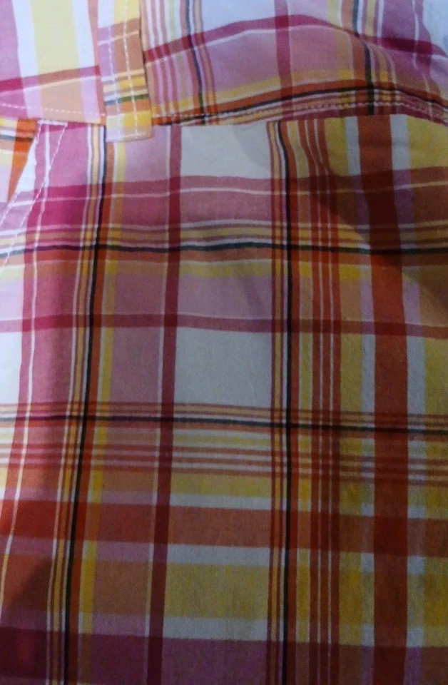 Pantalones Cortos Cato Bermudas Mujer Talla 8 Cuadros Rosa Blanco Amarillo Pantalones Cortos para Caminar Preppy  Foto 3 de 4