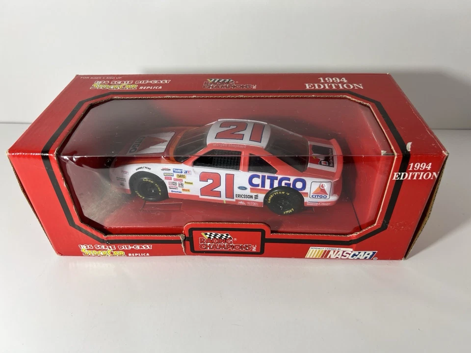Racing Champions Edición 1994 Nascar Stock Car #21 Morgan Shepherd Citgo 1:24 B9 Foto 2 de 4