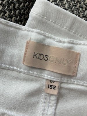 KIDS ONLY Mädchen Skinny Jeans Slim Fit Weiß Gr. 152 Denim Baumwolle
