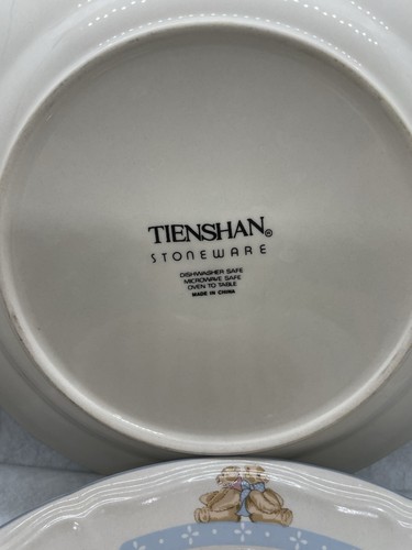 Set Of 4 Tienshan Theodore Country Bear Stoneware Dinner Plates 10-1/2" - Picture 6 of 6