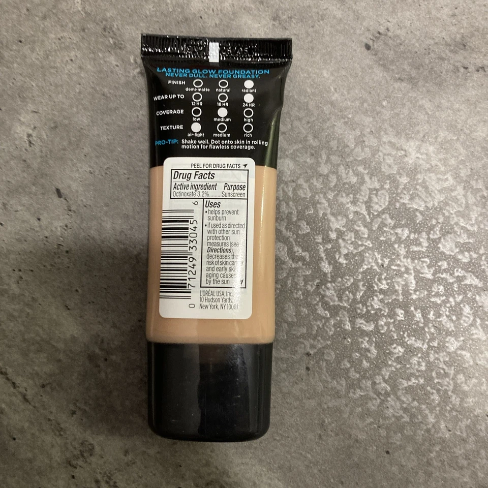 L'OREAL INFALLIBLE PRO-GLOW 24HR FOUNDATION SPF 15 #204 NATURAL BUFF Normal/Dry - Image 4 of 4