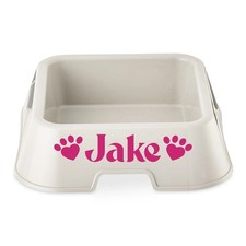 CUSTOM PET NAME Dog Bowl Style A Multi Colors FREE S H