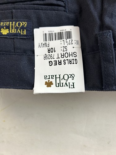 Flynn O'Hara Girls Shorts Size 10R Navy Reg 27.5 Waist School Uniform New Tags - Picture 22 of 23