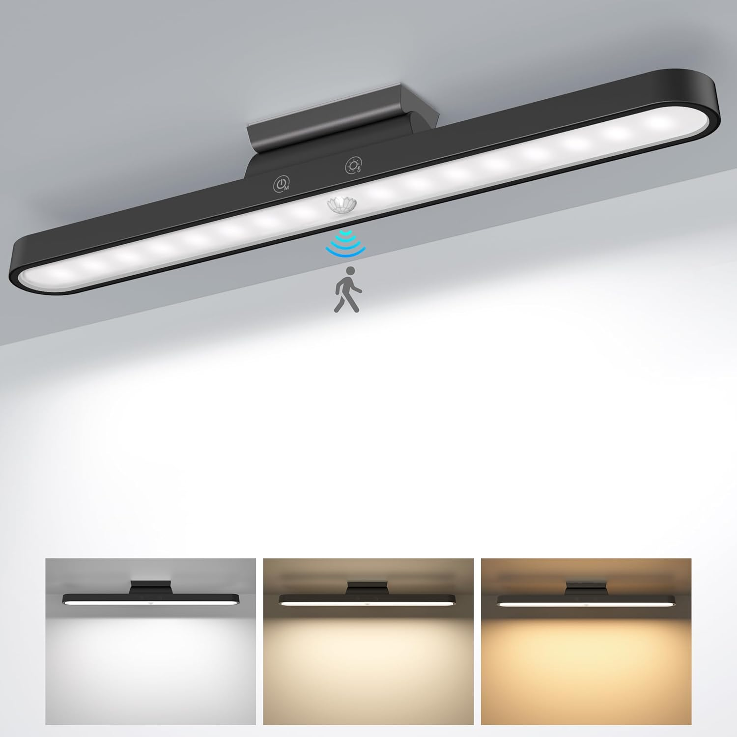 Realky under Cabinet Kitchen Lights, 6000K Dimmable Wireless Motion Sensor Wall