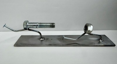 Bolt Chasing Nut Welded Metal Art American Made Sculpture Figurine