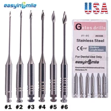 6Pcs Dental Gates Glidden Drills Endodontic Stainless steel Reamer Files 1#-6#