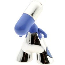 Pill Monster Pix Zee Silver Series Chrome Plated Vinyl Figure Euro Limited