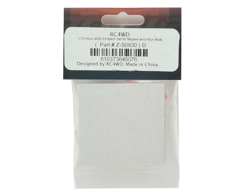 RC4WD Mojave & Hilux 4WD Emblem Set [RC4ZS0930] - Image 2 of 2