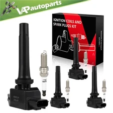 4 For 17-18 Toyota Yaris iA 16 Scion iA 1.5L Ignition Coil & Iridium Spark Plug