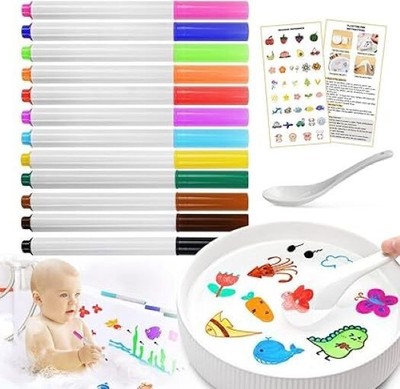 Magical Water Painting Pen-12 Colors Double Ended, Erasing Whiteboard Marker,...
