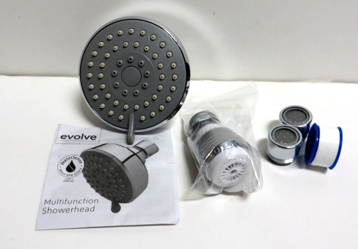 Evolve Multi Function Shower Head, Niagara Kitchen Aerator, 2 faucet