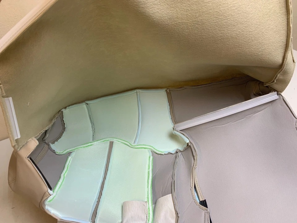 Chevy Tahoe Suburban 1999 2000 2001 2002 segunda fila 60/40 cubierta de asiento bronceado claro Foto 3 de 4