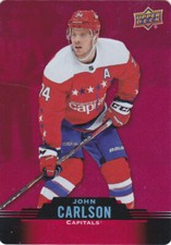 20/21 TIM HORTONS..JOHN CARLSON..RED DIE CUT..# DC-35.CAPITALS.FREECOMBINED SHIP