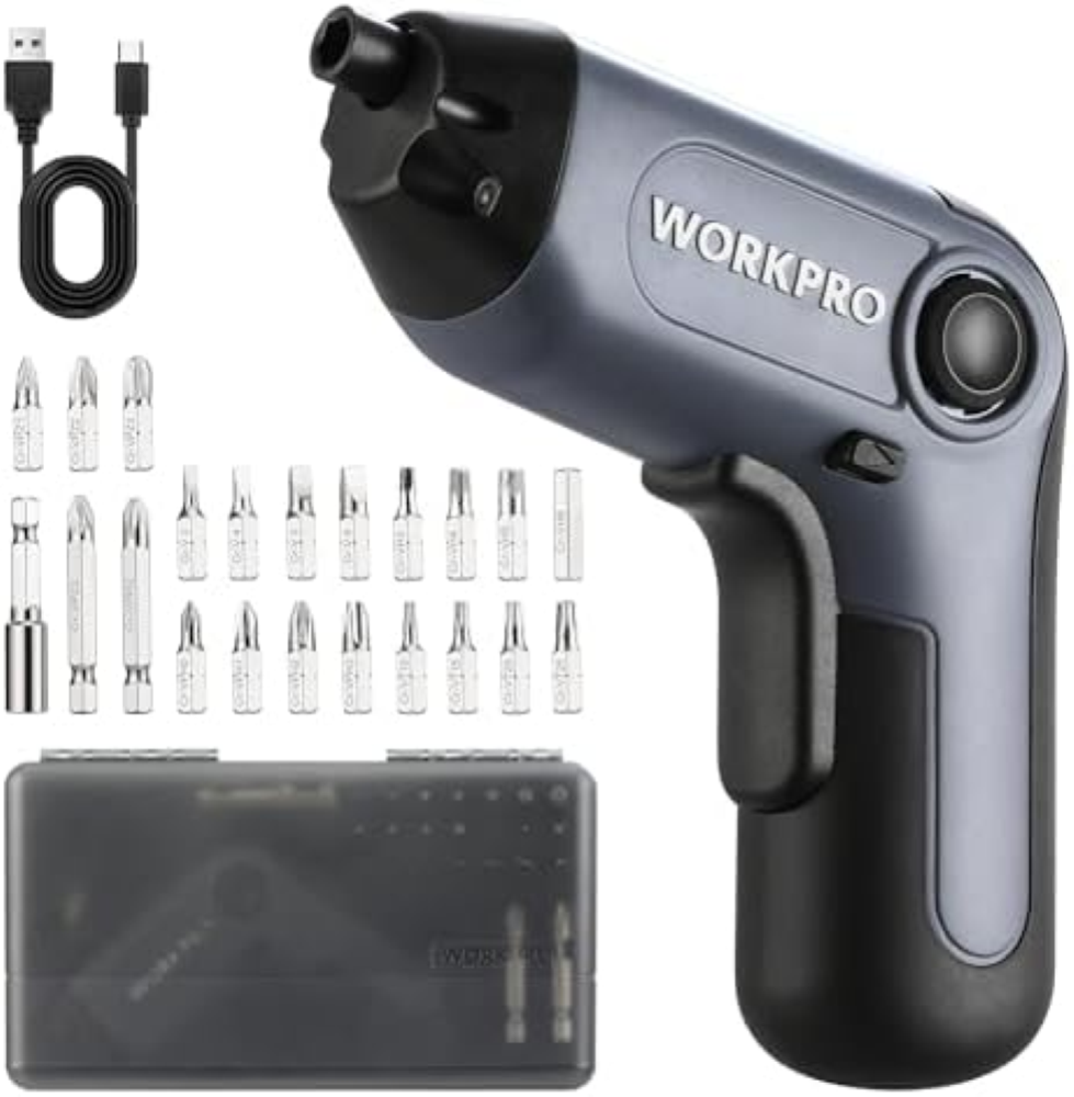 WORKPRO Avvitatore a Batteria da 3,6 V, Avvitatore Elettrico a Batteria, Set di