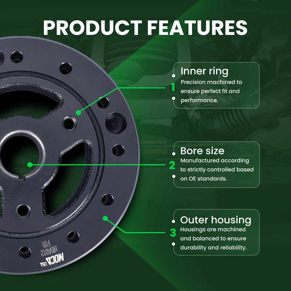 Cinturón serpentino equilibrador armónico apto para Chevrolet GMC C1500 2500 K1500 2500 90-95 Foto 4 de 4