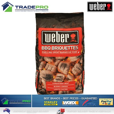 Weber Heat Beads BBQ Briquettes 10kg PRO Burn Low Odour