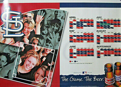 St Louis Cardinals 2003 MLB Baseball Budweiser Beer Schedule Poster 24&quot; x 36&quot; | eBay