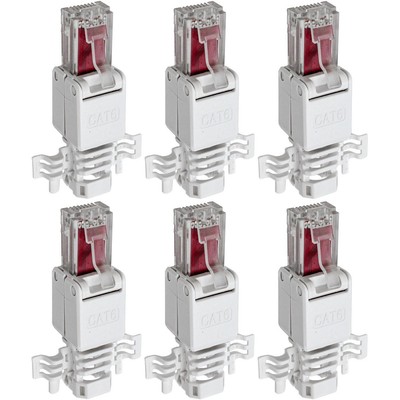 Lot De 10 Fiches RJ45 Sans Outil – Compatible Cat5, Cat6, Cat7, Câbles Réseau Jusqu'à 250 MHz
