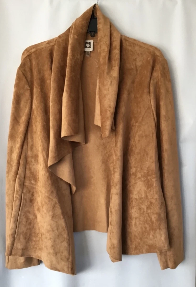 Anne klein suede online jacket