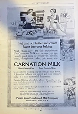 1915 Advertisement Carnation Milk Rich Butter & Cream Flavor