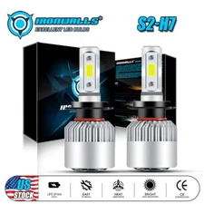 IRONWALLS H7 6000K LED Headlight Low Beam Bulbs Kit for Audi BMW Mercedes-Benz