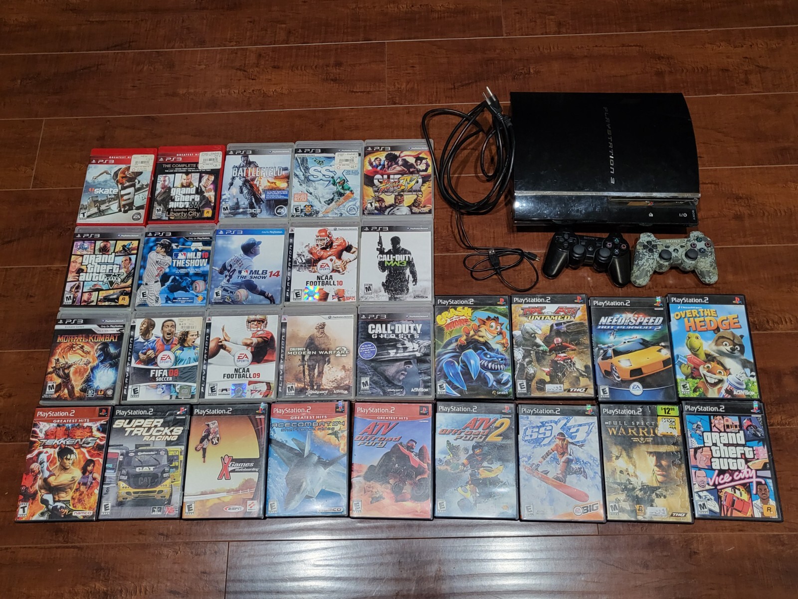 Sony PlayStation 3 Backwards Compatible Console w/ 28 Games & 2