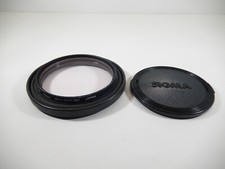 VINTAGE SIGMA 72MM RUBBER ADAPTER  SNAP-ON FRONT LENS CAP W/ HOYA SKY FILTER